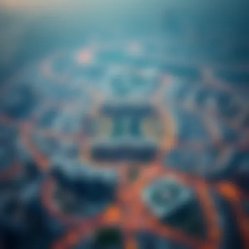 Aerial view showcasing the intricate layout of Mohammed Bin Rashid City