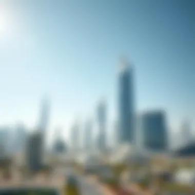 Futuristic Skyline of Mohammed Bin Rashid City Artistic rendering of the futuristic skyline of Mohammed Bin Rashid City