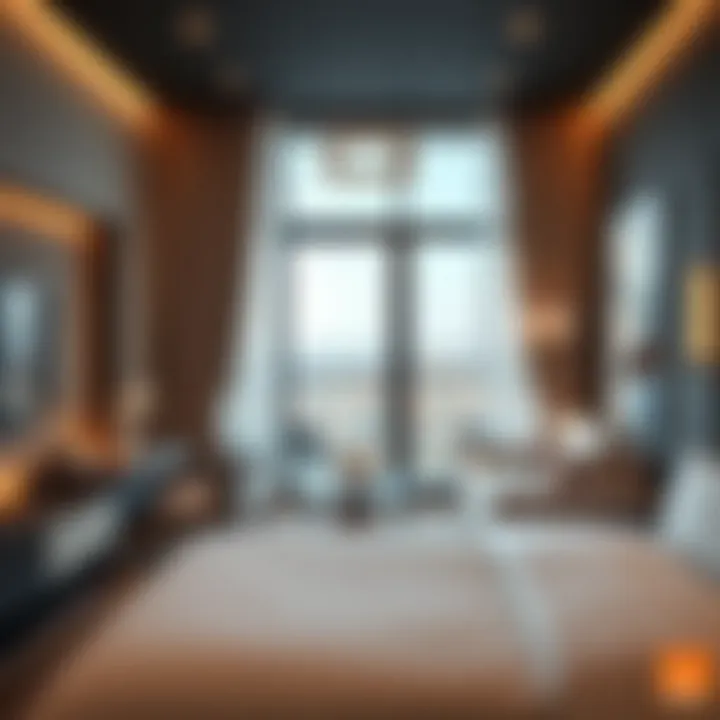 Amenities in a luxury studio apartment