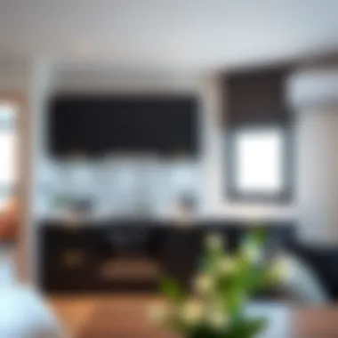 Modern kitchen in a one-bedroom unit