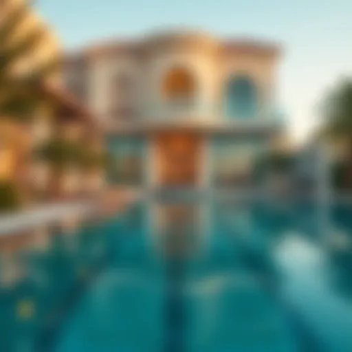 Luxurious villa with a stunning pool in Dubai