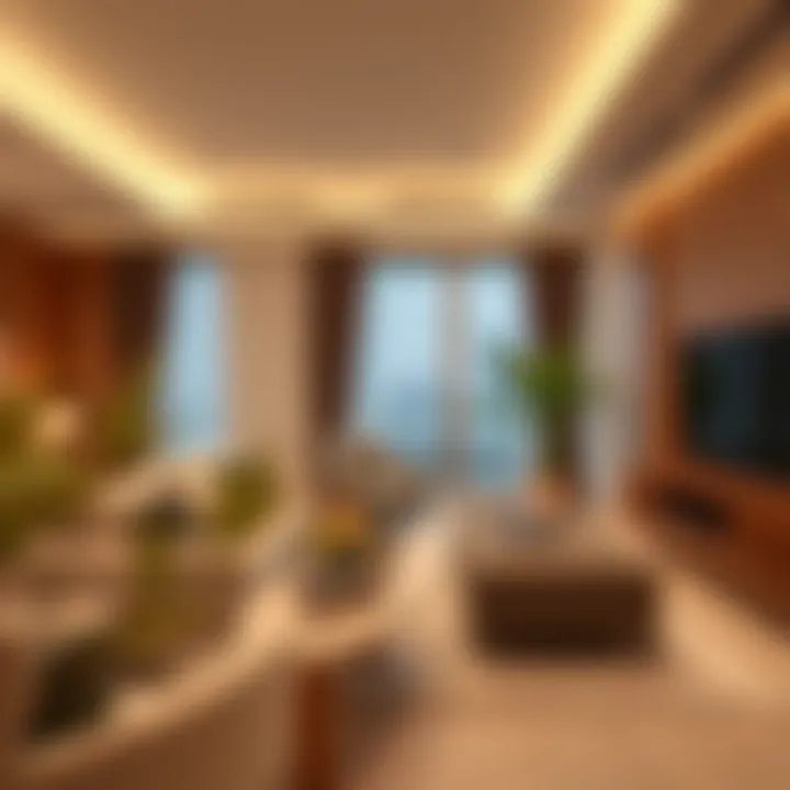 Cozy living room interior of a rental apartment