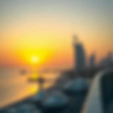 Tranquil sunset view over Dubai's coastline