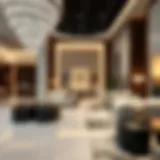 Elegant showroom interior showcasing luxury properties