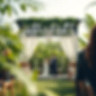 Intimate ceremony space surrounded by greenery