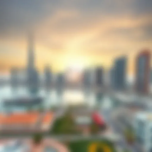 A stunning view of South Bay Dubai skyline showcasing modern architecture