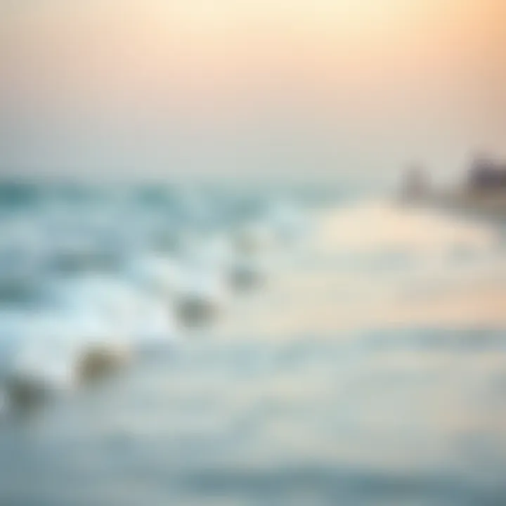 Tranquil spot on Sufouh Beach with gentle waves