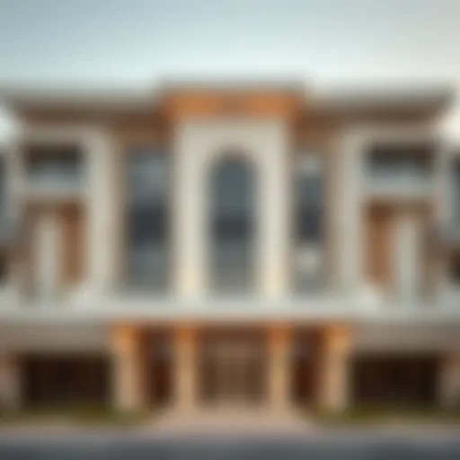 Front view of Al Zubaidi Residence showcasing modern architectural design