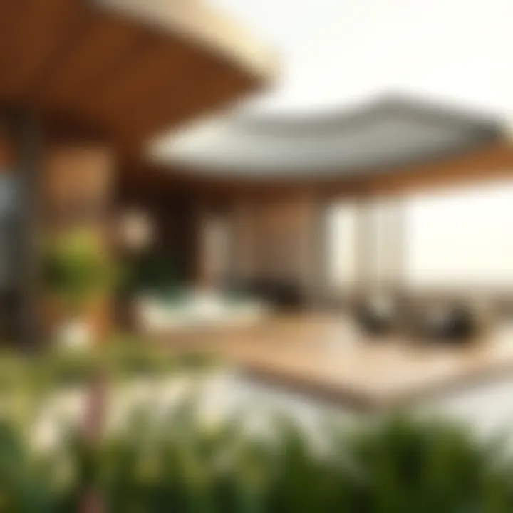 Sustainable features integrated into the architecture of the residence