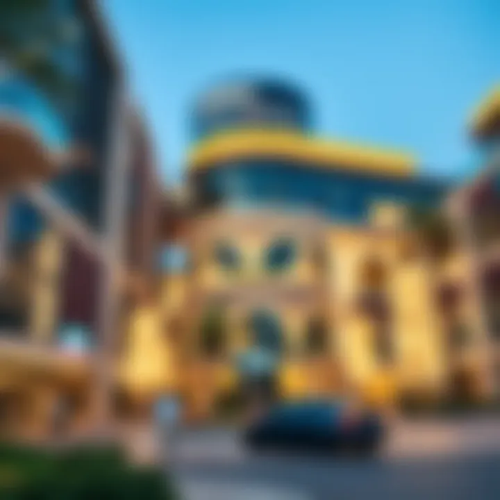 Modern architectural elements at L'eto City Walk