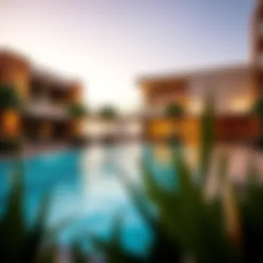 Luxurious amenities available at The Waves including a swimming pool and fitness center