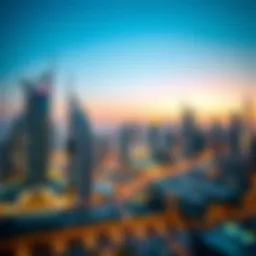 A stunning view of Dubai's skyline featuring iconic buildings.