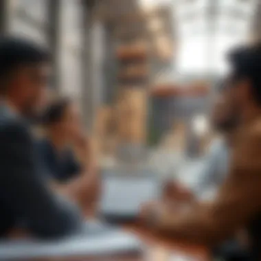 Business Discussion on Warehouse Rentals Business meeting discussing warehouse rental options