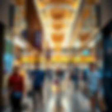 Visitors enjoying the shopping experience at Marina Mall