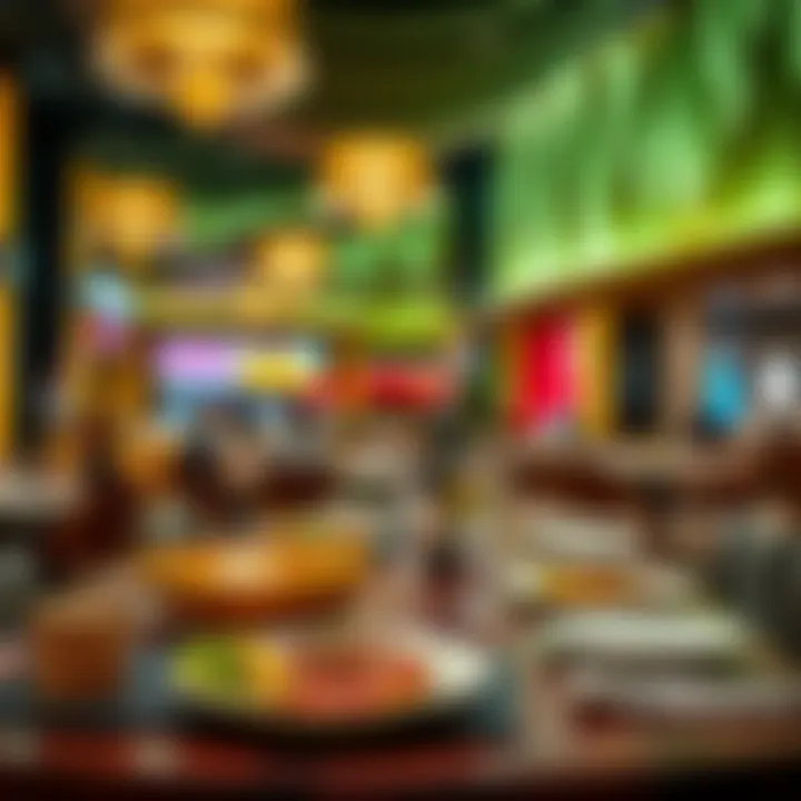 Diverse dining options available at Ferrari Mall highlighting gourmet cuisine