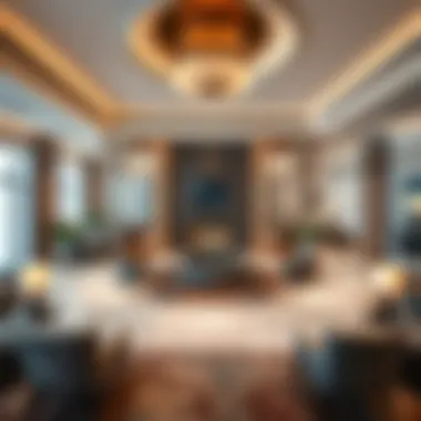 Elegant Lobby Design of First Central Hotel Luxurious lobby interior of First Central Hotel highlighting elegant design