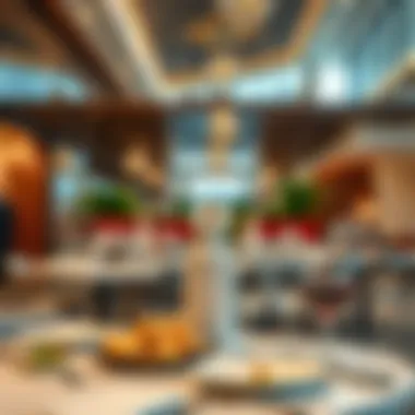 Sophisticated Dining Experience at Galleria Mall Elegant dining setup within Galleria Mall