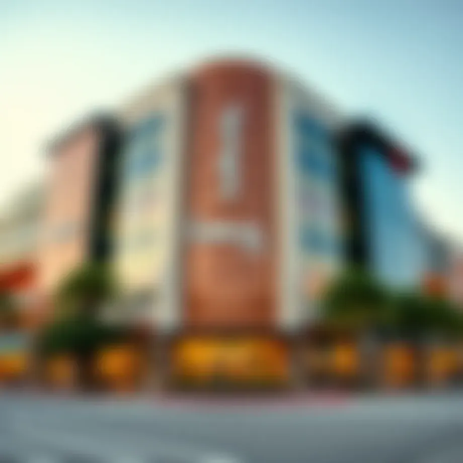 Exterior view of the Galleria Shopping Mall showcasing its modern architecture