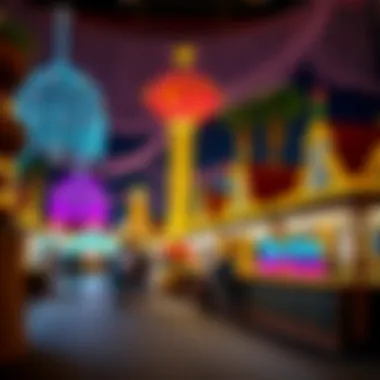 Night view of attractions in Global Village