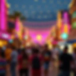 Vibrant atmosphere at Global Village