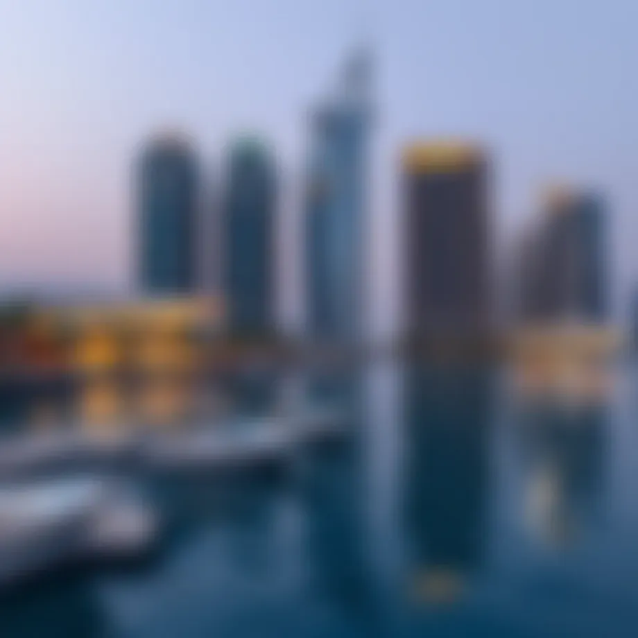 Stunning view of Jumeirah Island waterfront