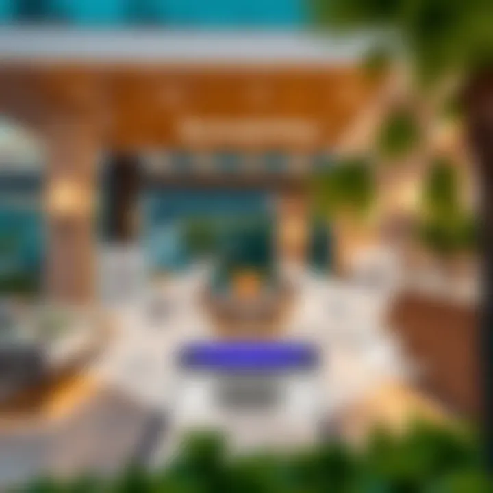 A conceptual diagram showcasing the amenities available at Jysk Al Maryah
