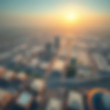 Aerial View of Urban Development in Kia Al Quoz An aerial view of Kia Al Quoz highlighting the dynamic urban development and infrastructure.