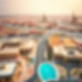 A panoramic view of Kia Al Quoz showcasing its unique blend of industrial and residential areas.