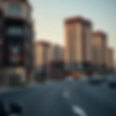 Luxury Living Along الشارِع البوليفارد Modern residential developments lining الشارِع البوليفارد, illustrating luxury living