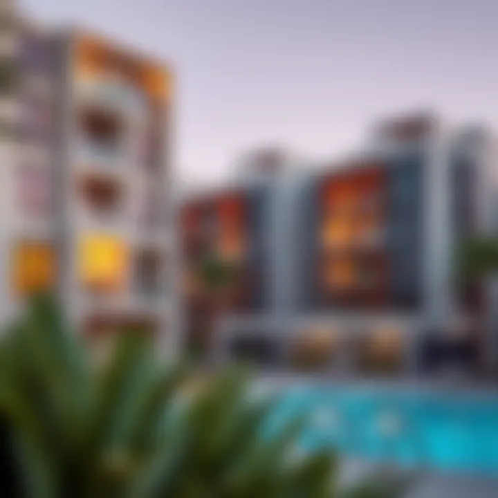 Modern residential buildings in Mamzar area