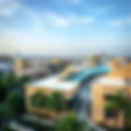 A panoramic view of Al Ghubaiba showcasing its architectural diversity