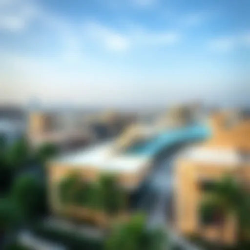 A panoramic view of Al Ghubaiba showcasing its architectural diversity