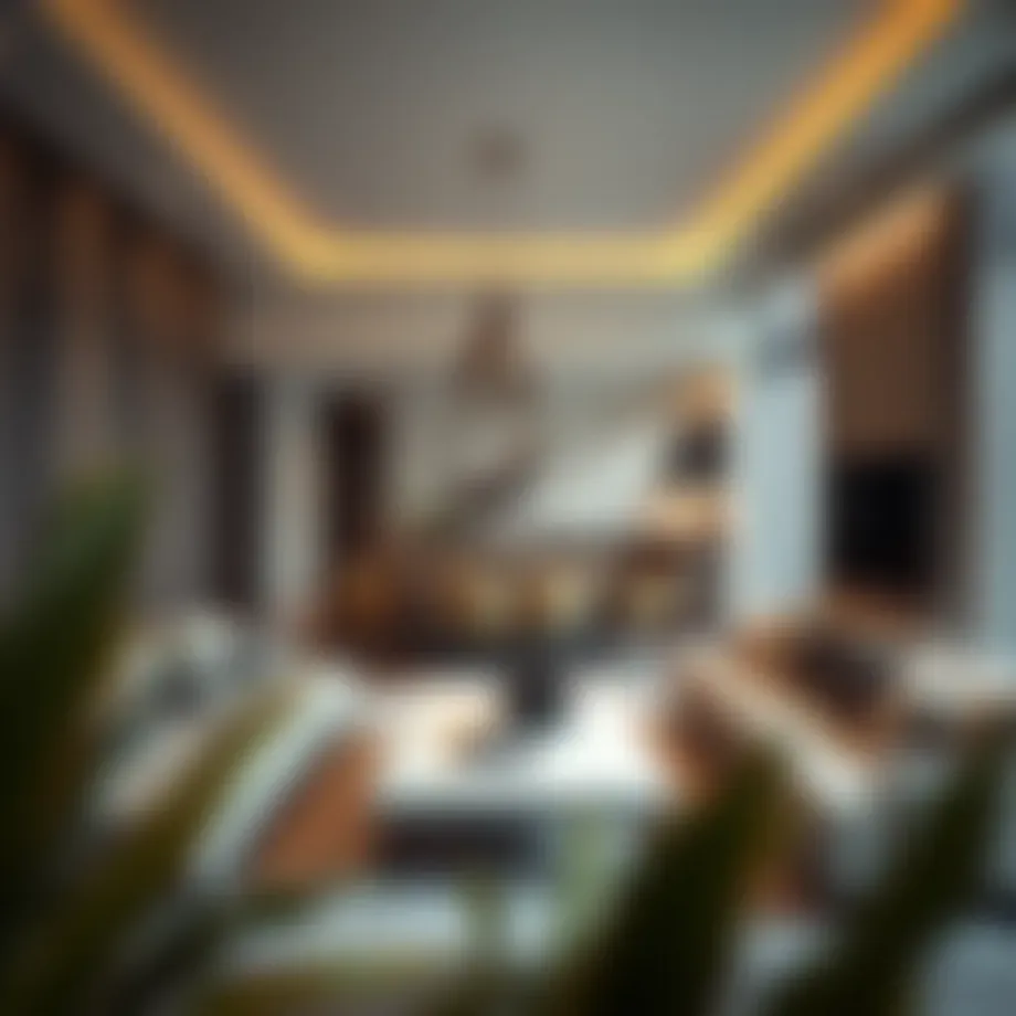 Luxurious living room in a Dubai apartment showcasing modern design