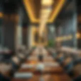 Modern Dubai restaurant interior showcasing luxury ambiance