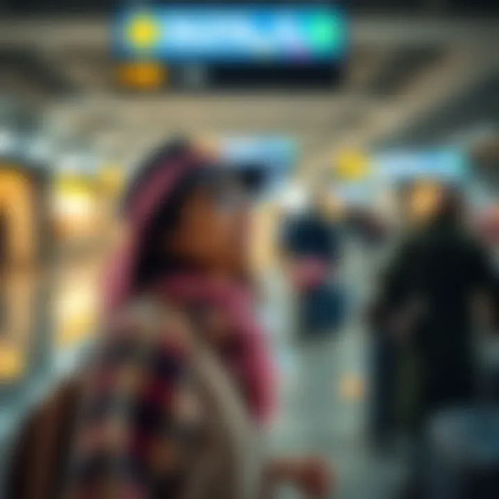 Traveler enjoying a seamless experience at an airport
