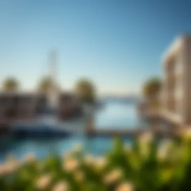Scenic views of the waterfront at Nursery Palm Jumeirah