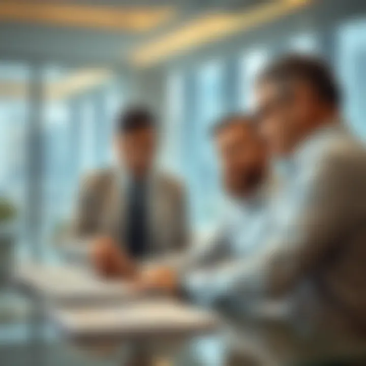 Investors analyzing real estate market trends in Dubai
