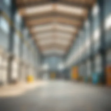 Spacious Interior Layout of a Warehouse Interior layout of a warehouse