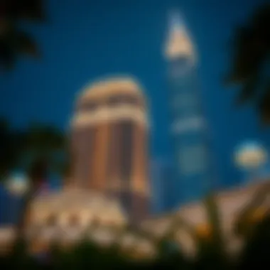 Regal Tower illuminated at night, highlighting its luxurious ambiance