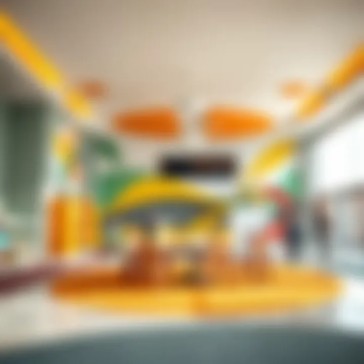 Interior shot of the community center's vibrant activity space