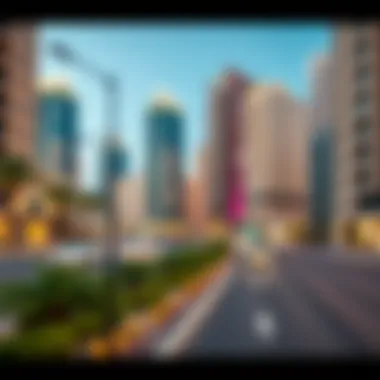 Real Estate Developments Along the Road Vibrant real estate developments along Sheikh Mohammed Bin Rashid Road