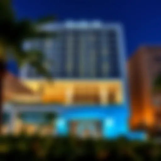 Exterior view of Studio M Arabian Plaza Hotel showcasing modern architecture