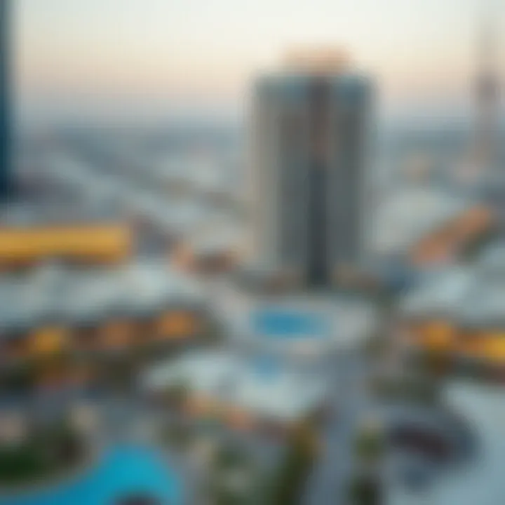 Map highlighting the strategic location of Studio M Arabian Plaza in Dubai