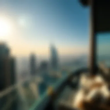 Breathtaking Views from The Point Tower Panoramic view of Dubai from The Point Tower terrace