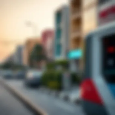 Real Estate Impact: Living Near Metro Stations A vibrant neighborhood near a Dubai Metro station