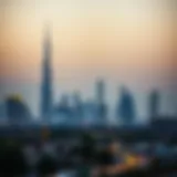 UAE skyline with iconic buildings
