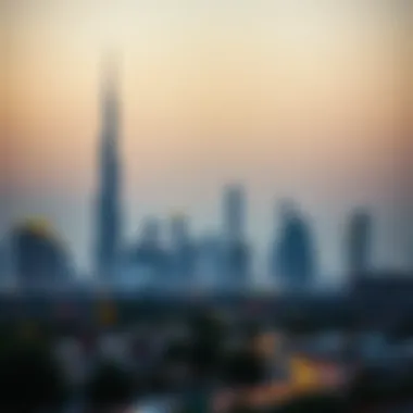 UAE skyline with iconic buildings