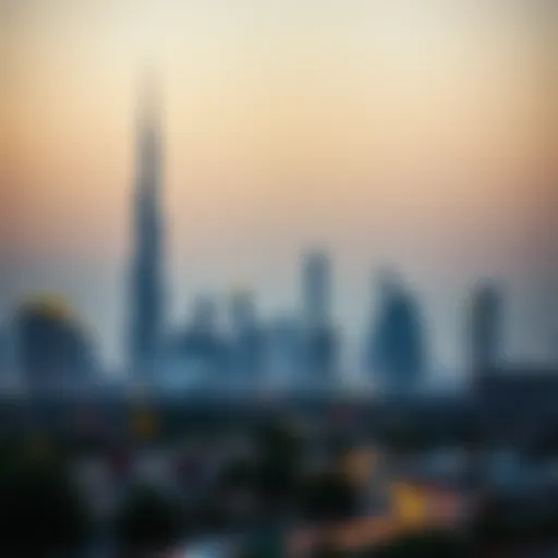 UAE skyline with iconic buildings