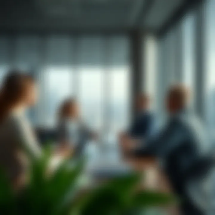 Business meeting in a high-rise office