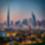 Luxurious Dubai skyline showcasing freehold properties